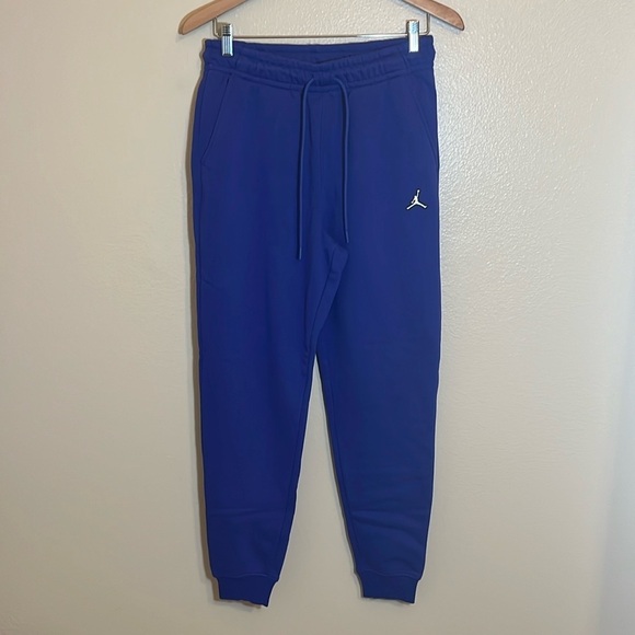 Jordan Nike Blue Fleece Jogger Sweatpants - Picture 1 of 9